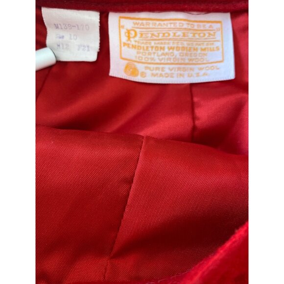 Pendleton Vintage Red Pencil Skirt, 100% Virgin Wool Lined Women’s Size 10 - Picture 9 of 10